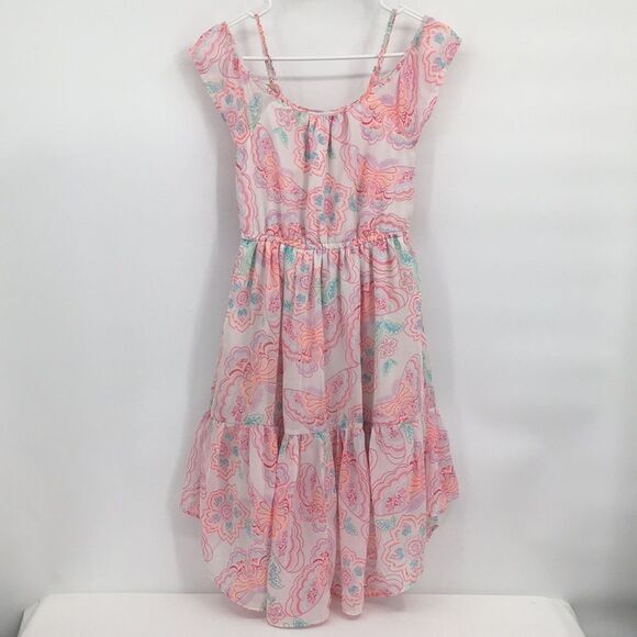 Children’s Place Floral Hi-low Tank Dress Off Shoulder Lined Girls L 10/12 - Picture 10 of 10